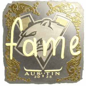 Sticker | fame (Gold) | Austin 2025