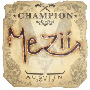 Sticker | mezii (Champion) | Austin 2025