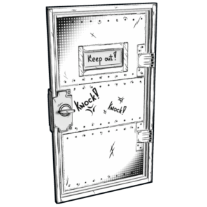 Comics Armored Door