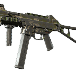UMP-45 | Green Swirl (Battle-Scarred)