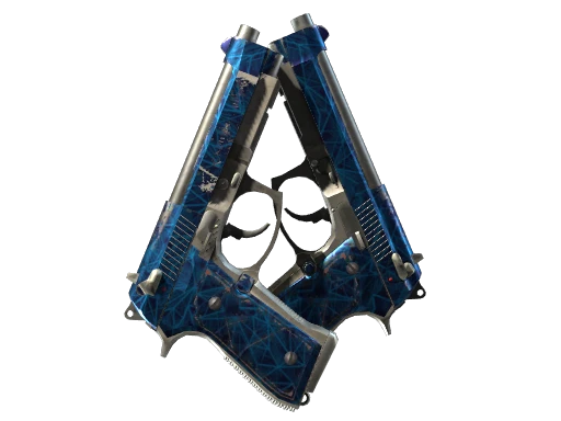 Dual Berettas | Cobalt Quartz (Well-Worn)