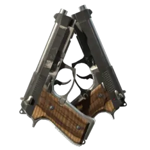 StatTrak™ Dual Berettas | Black Limba (Well-Worn)