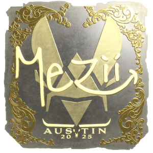 Sticker | mezii (Gold) | Austin 2025